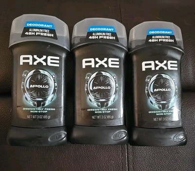 3 Pc Axe Deodorant, Apollo, 2.7 oz 48 Hr (B1)