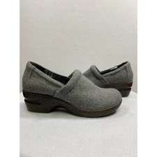 BOC Born Concept Peggy ll Gray Wool Felt Slip On Clogs Size 11 Comfort Work