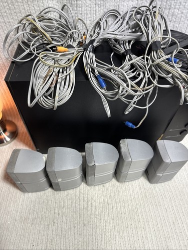 Bose Acoustimass 15 Speaker System Black Sub w/ Silver Cubes, All Cables, Tested - Picture 7 of 23