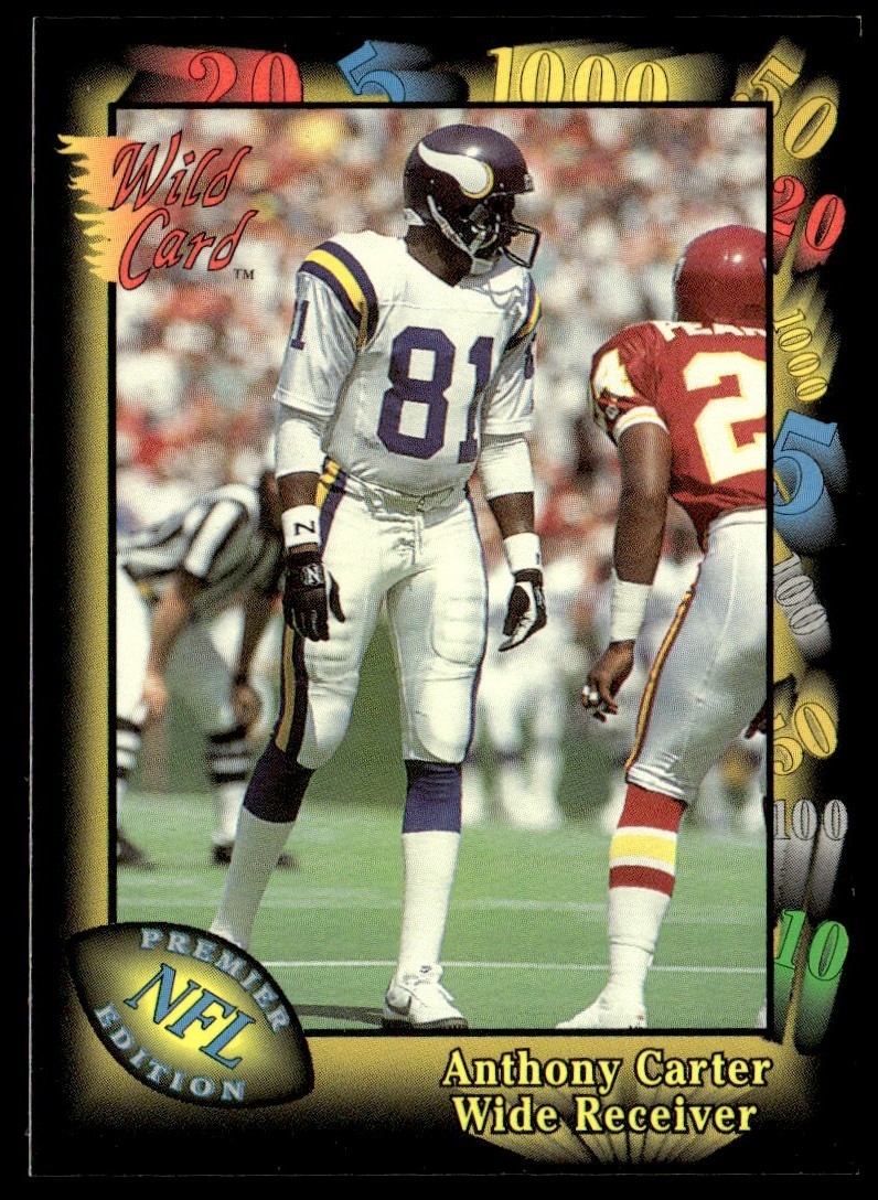 1991 Wild Card Anthony Carter Minnesota Vikings #114