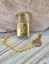 Authentic Louis Vuitton Padlock  Key with Unbranded Gold Chain Necklace