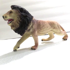 Ankyo Large Collectible Safari Style Lion PVC Hard Plastic Animal Figure Toy 