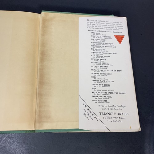 The Good Earth by Pearl S. Buck 1940 Triangle Books - Hardcover W/ DJ 4th Print - Picture 13 of 22