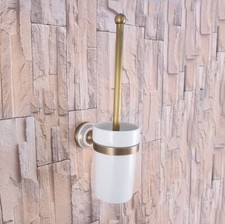 Antique Brass Cleaning Toilet Brush Holder Set Bathroom Accessories wba584