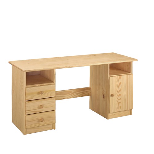 Schreibtisch Josh mit Tastaturauszug Kiefer lackiert 73x54x144cm - Bild 2 von 3