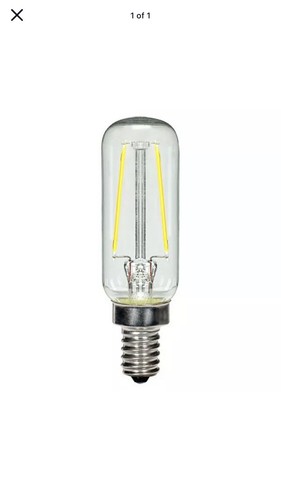 2.5w T6 LED 120v Clear E12 Candelabra base 2700K Warm White Dimmable Light Bulb