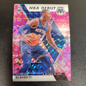 2019-20 Panini Mosaic RJ Barrett RC NBA Debut Pink Camo Rookie Prizm Knicks 270 