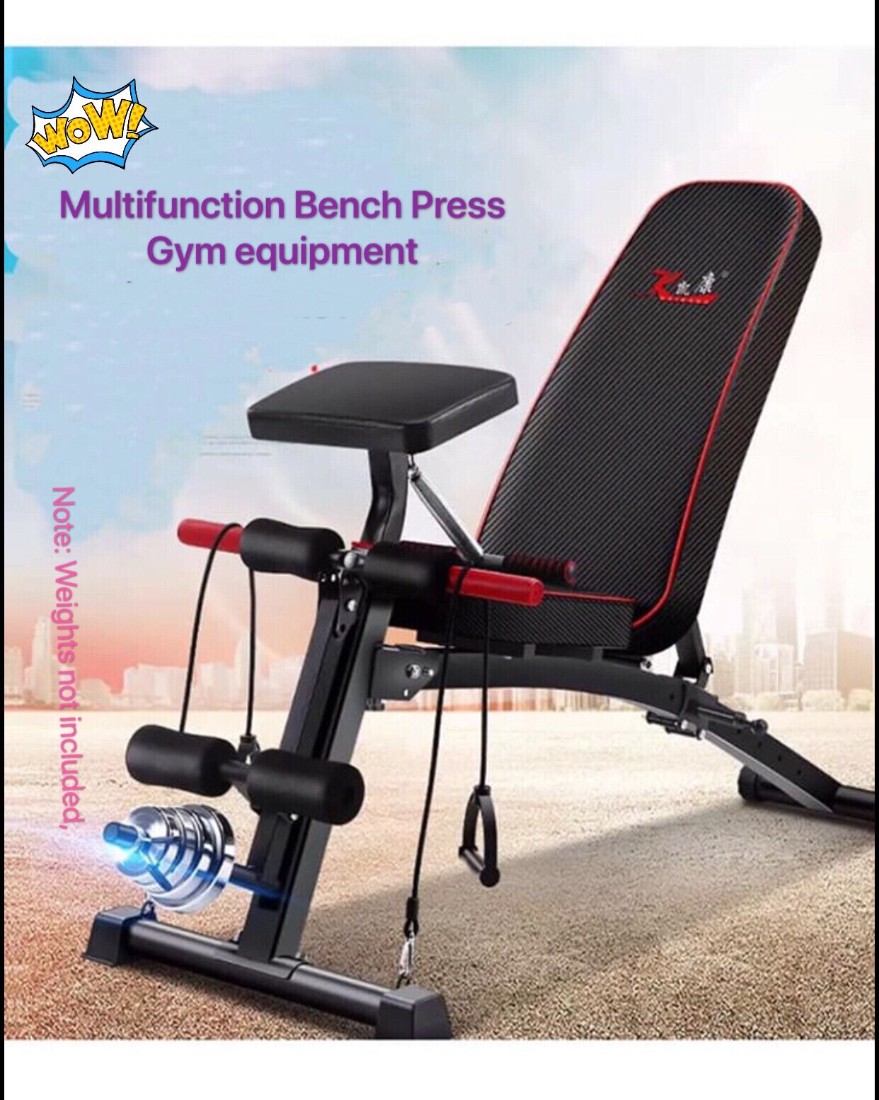 Proflex 7in1 Weight Bench Press Multi Station Home Gym Leg Curl Equipment Set For Sale Online Ebay