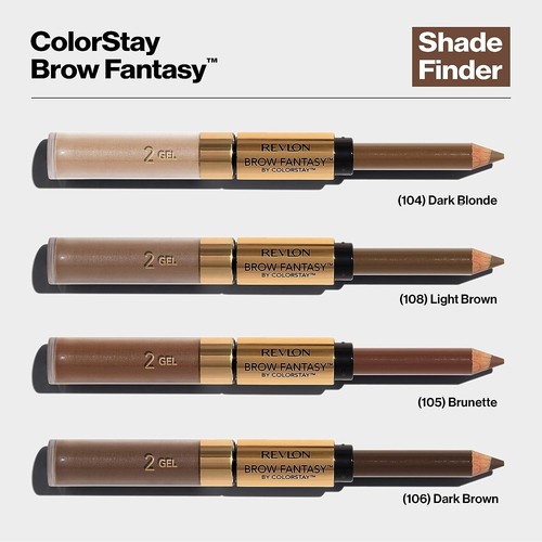 Revlon ColorStay Brow Fantasy Eyebrow 2-in-1 Gel & Pencil, #104 - Dark Blonde - Picture 7 of 8