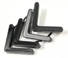 SET of 4 Edsal Muscle Rack Steel Post CAPS ONLY - BLACK 1.375"W x 1.375"D