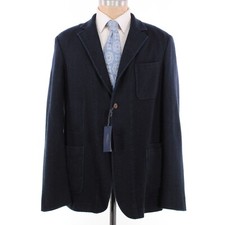 Boglioli NWT Wool/Cashmere Galleria Sport Coat Size Large in Navy Herringbone