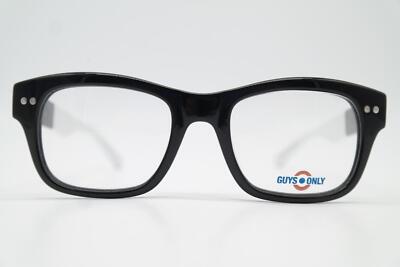 Brille GUYS ONLY 4044 Schwarz Metallic Weiß Oval Brillengestell eyeglasses Neu