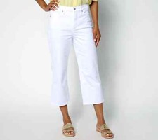 NYDJ High Rise Joni Capri in Cool Embrace - Optic White-Petite 2-NWT-A645173