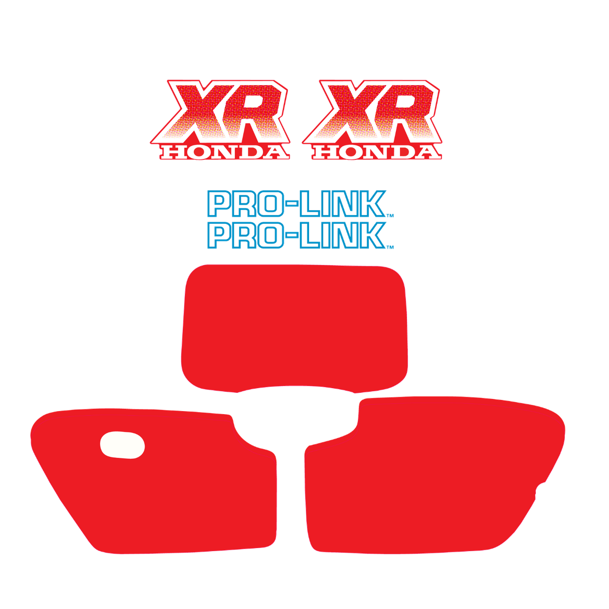 1987 Honda XR 600R Decal Kit AHRMA Gas Tank, Swingarm and Number