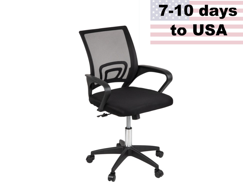Mind Reader Adjustable Swivel Office Chair with Wheels for Desks