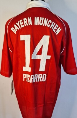2005/06 Bayern München Adidas Heimtrikot Pizarro 14 Erwachsene Größe XL