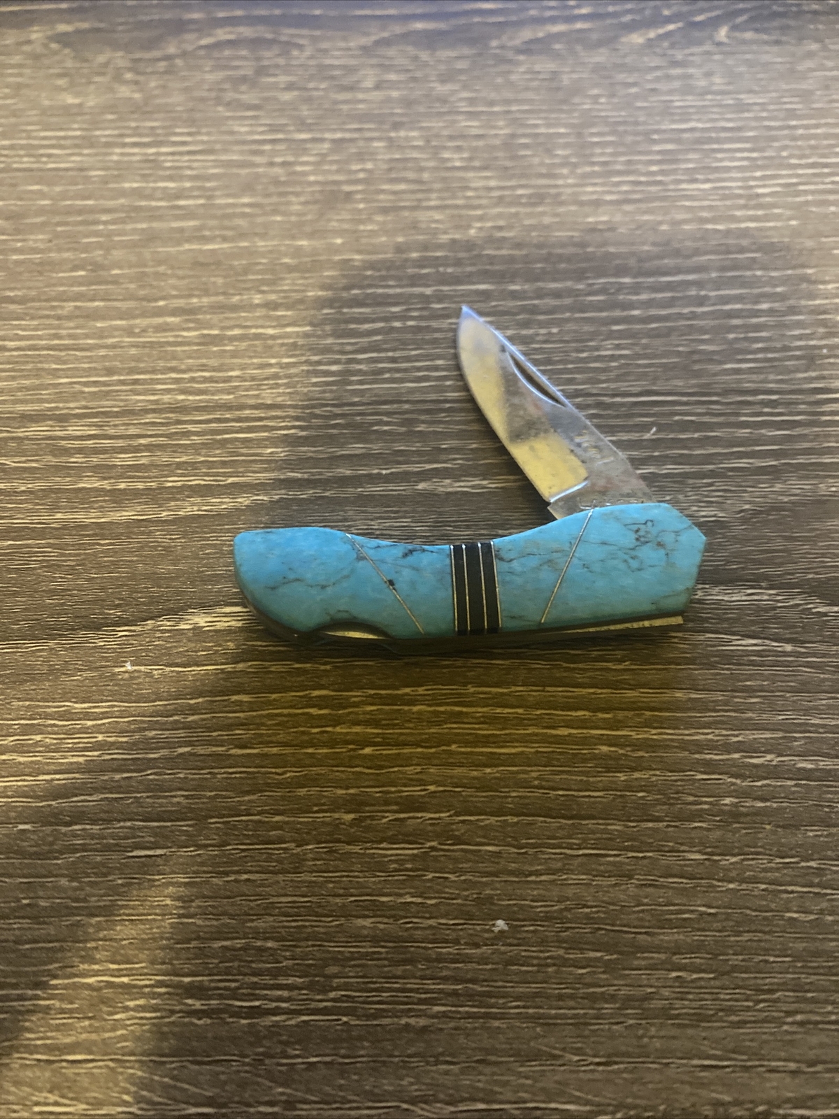 NTSA Lakota Teal Lockback Knife Moki Japan Mini Stainless Folding