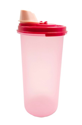 Tupperware Pink Plastic Large Stor & Pour Liquid Milk Cream Container 650ml - Picture 3 of 12