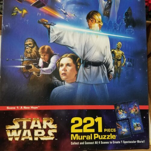 1997 Milton Bradley Star Wars Scene 1 A New Hope 221 Piece Mural Puzzle Vintage - Picture 2 of 6
