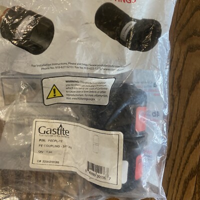 Gastite Pipe PE Coupling 3/4'' IPS PECPL-12