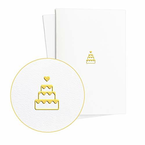 Set di 2 biglietti d'auguri per matrimonio o anniversario con torta (g2e)