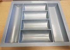 Cutlery insert tray for depth 500mm,width 300-1000, High Gloss Silver (Hafele)