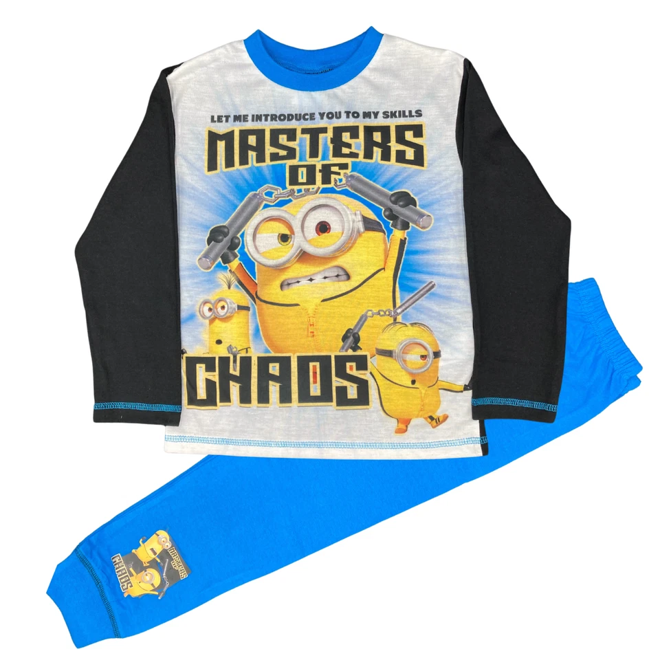 Pijama para niños, Despicable Me MINIONS pijama largo 4-10 años ropa de dormir