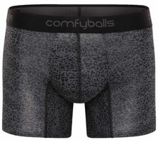 Comfyballs Mens Cotton Long Boxer - Dark Snake Grey