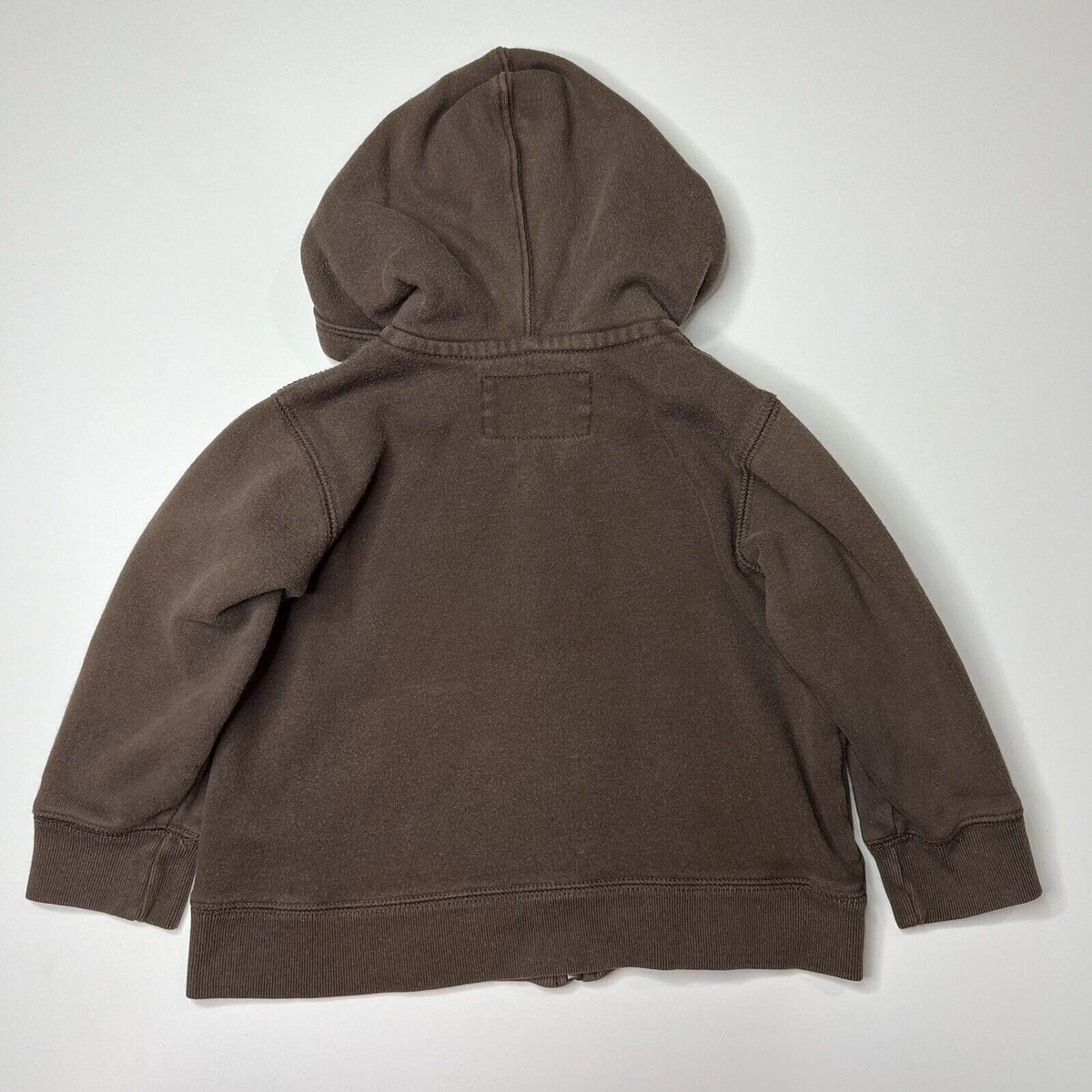 OskKosh Toddler 3T Zip Up Hoodie Brown Kids Hooded Sweatshirt Long