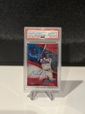 2021 Bowman's Best Maximo Acosta Red Lava Refractor Auto 2/5 PSA 10