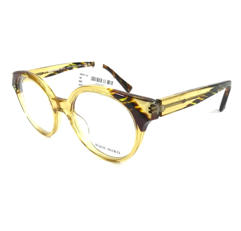 Monturas de gafas Alain Mikli Savoie A03143 008 amarillo claro marrón 50-19-145 Foto 4 de 4