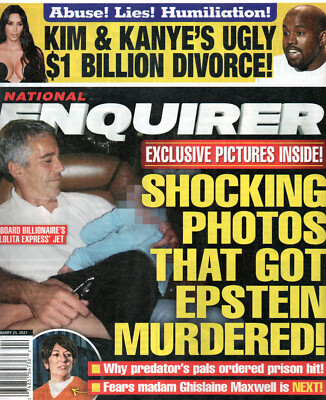 NATIONAL ENQUIRER January 25 2021 Jeffrey Epstein Kim Kardashian Kanye