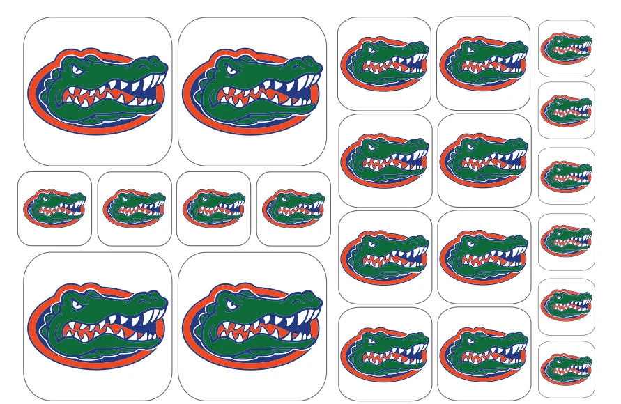 Autocollants Florida Gators - Lot De 2 Décalcomanies Vinyle Oracal - Pour Voiture, Camion, Cornhole