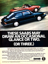 1988 Saab 900 Turbo Convertible 900 Turbo Spgoriginal Magazine Print Ad
