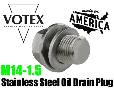 Stainless Steel Engine Oil Drain Plug (M14 x 1.5 MM) fits MAZDA