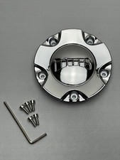 Dub Spine Floater Chrome Wheel Center Cap Wscrews 8190-15 S405-20 X1834147-9sf Dub Spine Floater Chrome Wheel Center Cap Wscrews 8190-15 S405-20 X1834147-9sf