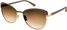 NEW JESSICA SIMPSON CAT EYE GRAY,GREY+ROSE GOLD TONE METAL SUNGLASSES-J5316