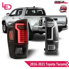 2016-2023 Tail Lights LED For Toyota Tacoma Turn Signal Brake Lamps Black Clear