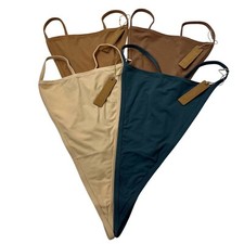 SKIMS Fits Everybody T-String Thongs Lot of 4 Sand Ochre Sienna Kyanite 3X