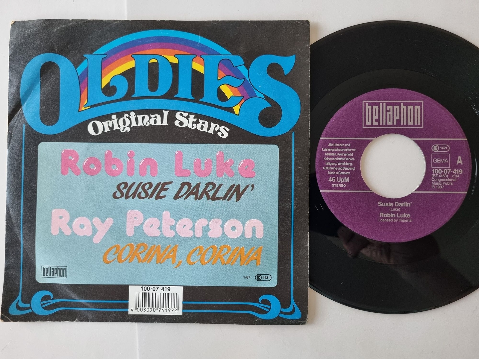 Robin Luke/ Ray Peterson - Susie darlin'/ Corina, Corina 7'' Vinyl Germany