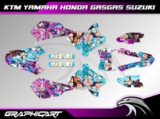 Suzuki DRZ400SM Custom Graphics Kit All Years Decals Stickers Free Personalizat