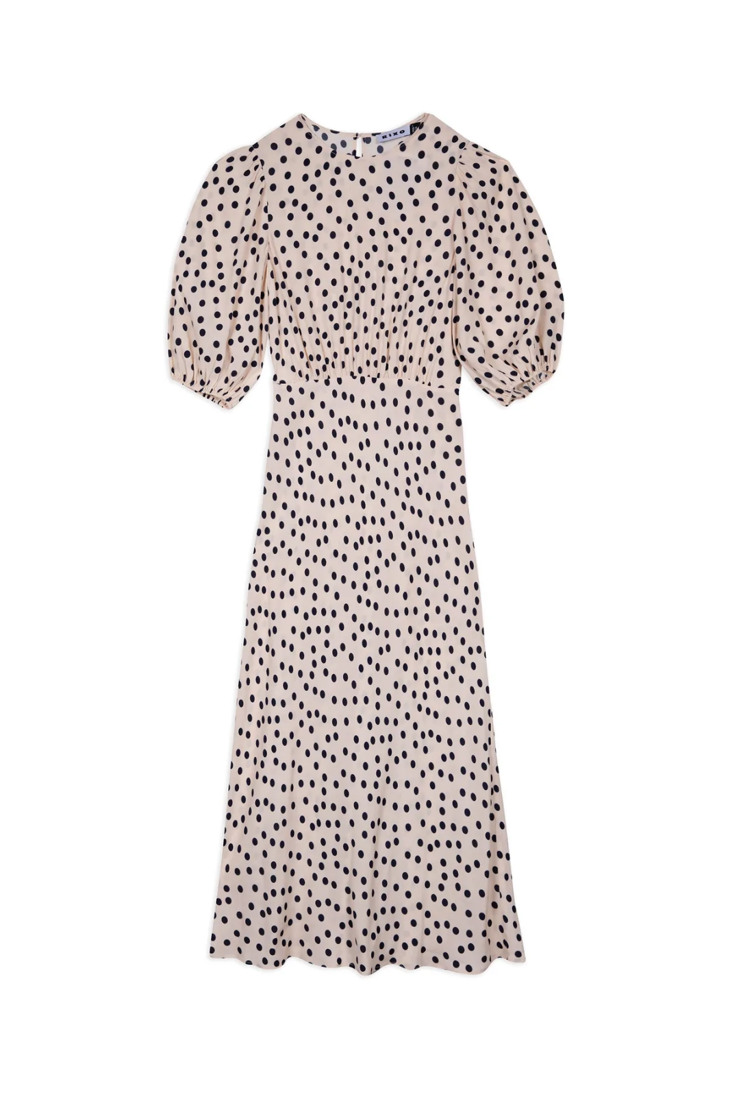 RIXO FLAVIA ICING SUGAR POLKA DOT MIDI DRESS SIZE S / UK 10 *RRP £275