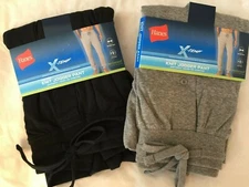 NWT Men's Hanes Knit Jogger Pant - Pajamas Pant - Cotton Blend Black Gray