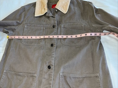 Gloria Vanderbilt hellbraun/beige Denim Jeansjacke mit Cordkragen Damen Gr. M - Bild 12 von 18