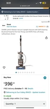 Shark LA455 rotator upright vacuum with self-cleaning brushroll powerful pet hai