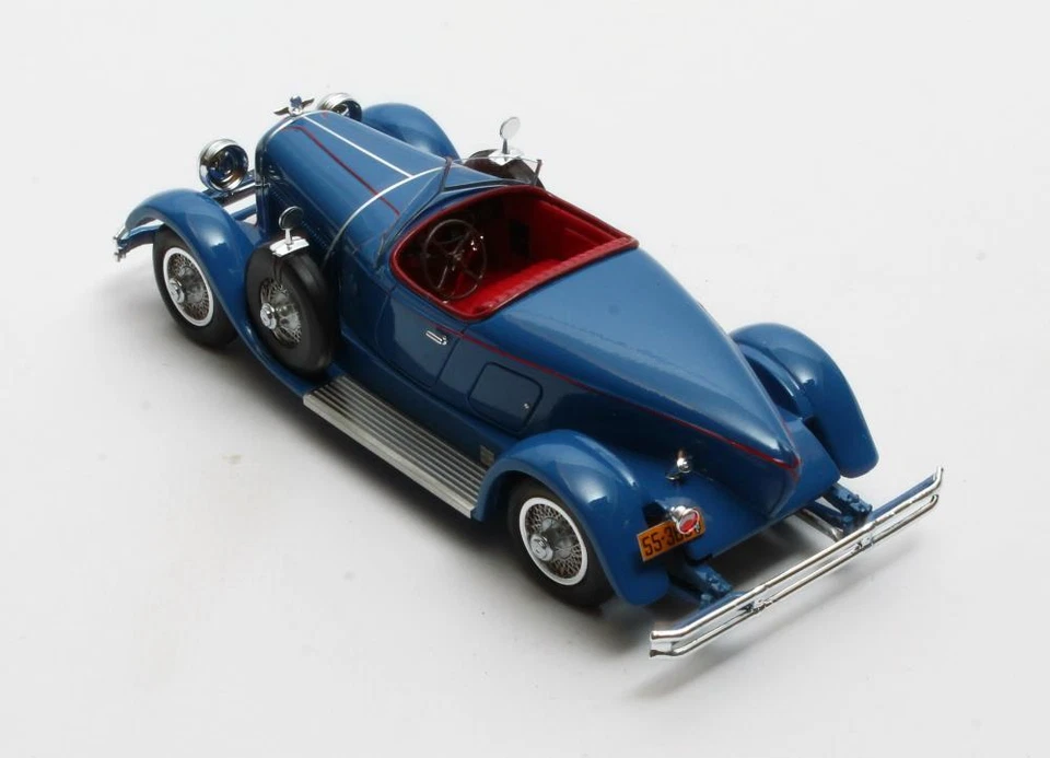 MATRIX SCALE MODELS - DUESENBERG Modello X McFarlan Barca Roadster Blu 1927 -... - Immagine 4 di 4