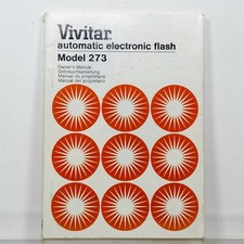 Vivitar Model 273 Automatic Electronic Flash Owner  s Manual  Very Good