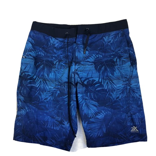 Zeroxposur Swim Trunks Shorts Men's S Board Shorts Blue Palms Bathing