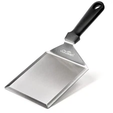 Stainless Steel Large Grill Spatula 6 X 5 Inch Heavyduty Metal Spatula With Cutt