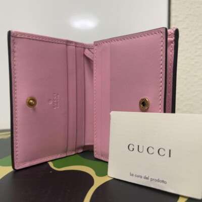 Authentic GUCCI 573839 GZRAT Wallet GG Supreme Strawberry Japan VG